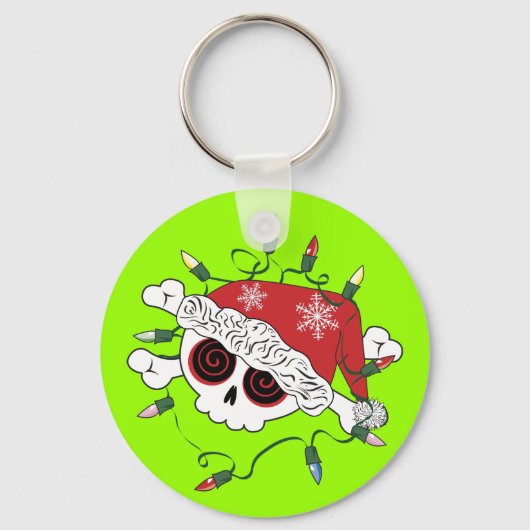 Santa Skull Schlüsselanhänger (Vorderseite)
