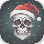 Santa Skull Sticker (Vorderseite)