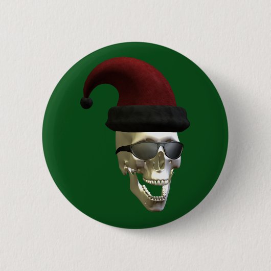 Santa Skull-Tasten Button (Vorderseite)