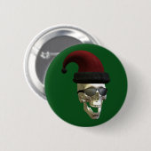 Santa Skull-Tasten Button (Vorne & Hinten)