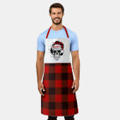 Santa Skull und Karierte Schürze (Getragen)