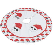 Santa Skulls Fleece Weihnachtsbaumdecke (Schrägansicht)