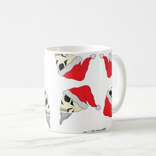 Santa Skulls Kaffee Cup Weihnachten Eggnos Tasse (VorderseiteRechts)