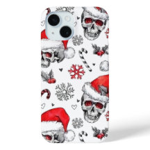 Santa Skulls und Candy Cane Handy Case