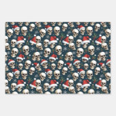 Santa Skulls Weihnachten Geschenkpapier Set (Vorderseite 2)