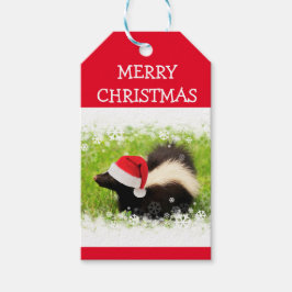 Santa Skunk Weihnachtsfeiertag Geschenkanhänger