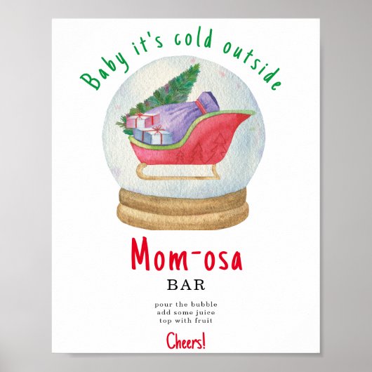 Santa sled - Mom-osa-Bar Poster (Vorne)
