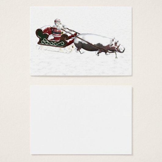 Santa Sled Pulled By Hippopotamus (Vorne & Hinten)