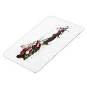 Santa Sled Pulled By Hippopotamus Magnet (Linke Seite)