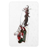 Santa Sled Pulled By Hippopotamus Magnet (Vertikal)