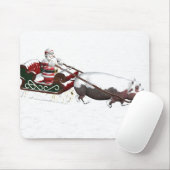 Santa Sled Pulled By Hippopotamus Mousepad (Mit Mouse)