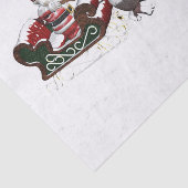 Santa Sled Pulled By Hippopotamus Seidenpapier (Ausschnitt)