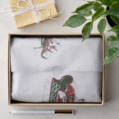 Santa Sled Pulled By Hippopotamus Seidenpapier (Geschenk)