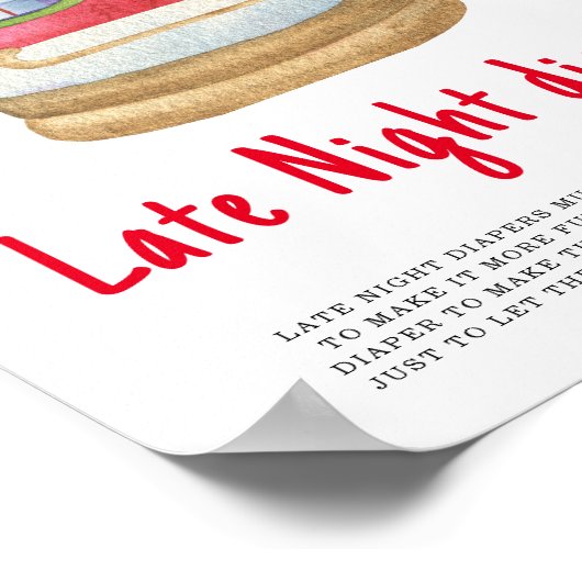 Santa sled - Spate Night diapers Poster (Ecke)