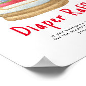 Santa sled - Windeln-Raffelspiel Poster (Ecke)