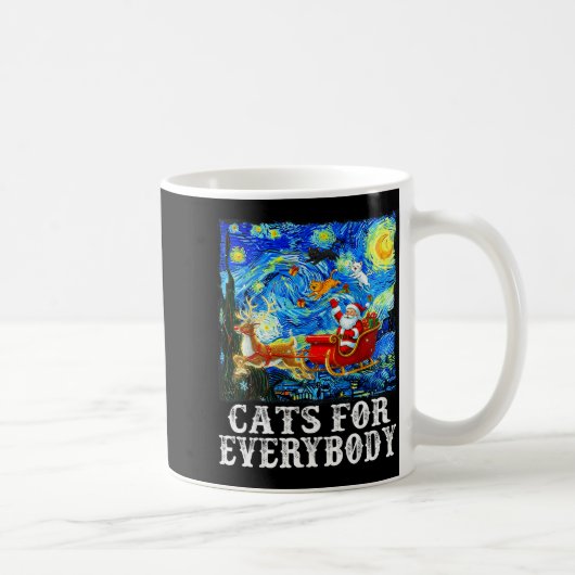 Santa Sleigh Christmas Cats For Everybody Starry N Kaffeetasse (Rechts)