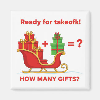 Santa Sleigh Christmas Gifts Math Addition Game Ma Magnet