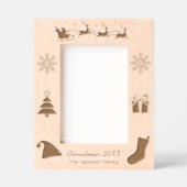 Santa Sleigh Familie Weihnachten Geätzte Rahmen (Vorderseite)