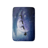 Santa Sleigh | Fantasy Galaxy Weihnachtsabend Himm Badematte (Vorderseite Vertikal)