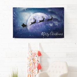 Santa Sleigh | Fantasy Galaxy Weihnachtsabend Himm Banner