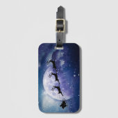 Santa Sleigh | Fantasy Galaxy Weihnachtsabend Himm Gepäckanhänger (Vorderseite Vertikal)