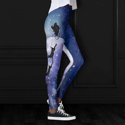 Santa Sleigh | Fantasy Galaxy Weihnachtsabend Himm Leggings