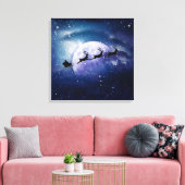 Santa Sleigh | Fantasy Galaxy Weihnachtsabend Himm Leinwanddruck (Insitu (Wohnzimmer))