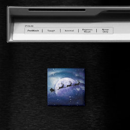 Santa Sleigh | Fantasy Galaxy Weihnachtsabend Himm Magnet