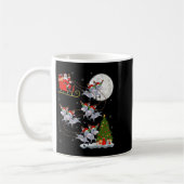 Santa Sleigh Flying Funny Magical Christmas Premiu Kaffeetasse (Links)