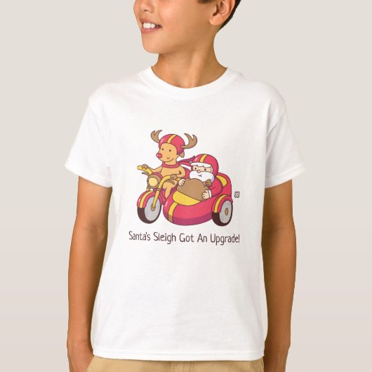 Santa Sleigh Got ein Upgrade Funny Christmas T-Shirt (Vorderseite)