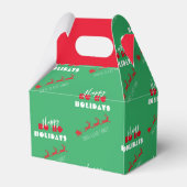 Santa Sleigh Holiday Green Gevor Box Geschenkschachtel (Rückseite)