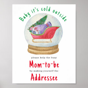 Santa sleigh - Mama des Empfängers Poster