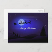 Santa Sleigh Moon Frohe Weihnachten (Vorne/Hinten)