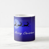 Santa Sleigh Moon Frohe Weihnachten Kaffeetasse (Mittel)