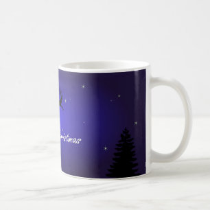 Santa Sleigh Moon Frohe Weihnachten Kaffeetasse