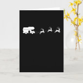 Santa Sleigh Motorhome Weihnachtsgeschenk Karte (Gelbe Blume)