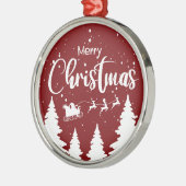 Santa Sleigh Ornament - Weihnachtsdekor aus Metall (Links)
