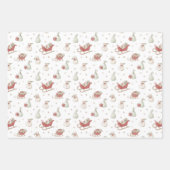 Santa Sleigh Pattern Geschenkpapier Set (Vorderseite 2)