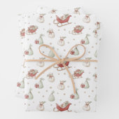 Santa Sleigh Pattern Geschenkpapier Set (Beispiel)
