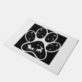 Santa Sleigh Paw Print Door Mat Fußmatte (Schrägansicht)