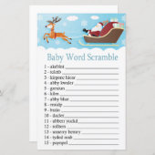 Santa Sleigh Reindeer Baby Wortspiel (Vorne/Hinten)