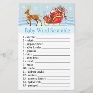 Santa Sleigh Reindeer Baby Wortspiel