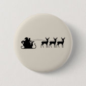Santa sleigh reindeer button (Vorderseite)
