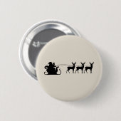 Santa sleigh reindeer button (Vorne & Hinten)