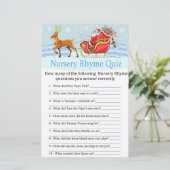 Santa Sleigh Reindeer Kinderzimmer Rhyme Quiz (Stehend Vorderseite)