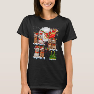 Santa Sleigh Reindeer Lhasa Apso Hunde Xmas Tree o T-Shirt