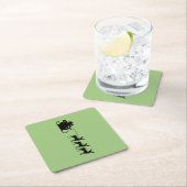 Santa sleigh reindeer rechteckiger pappuntersetzer (Vor Ort)