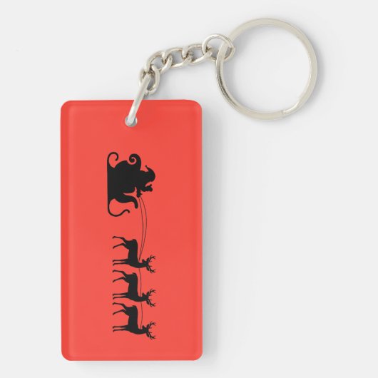 Santa sleigh reindeer schlüsselanhänger (Rückseite)