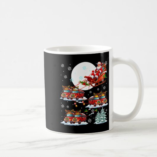 Santa Sleigh Reindeer School Buses Matching Driver Kaffeetasse (Rechts)