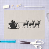 Santa sleigh reindeer seidenpapier (Handwerk)